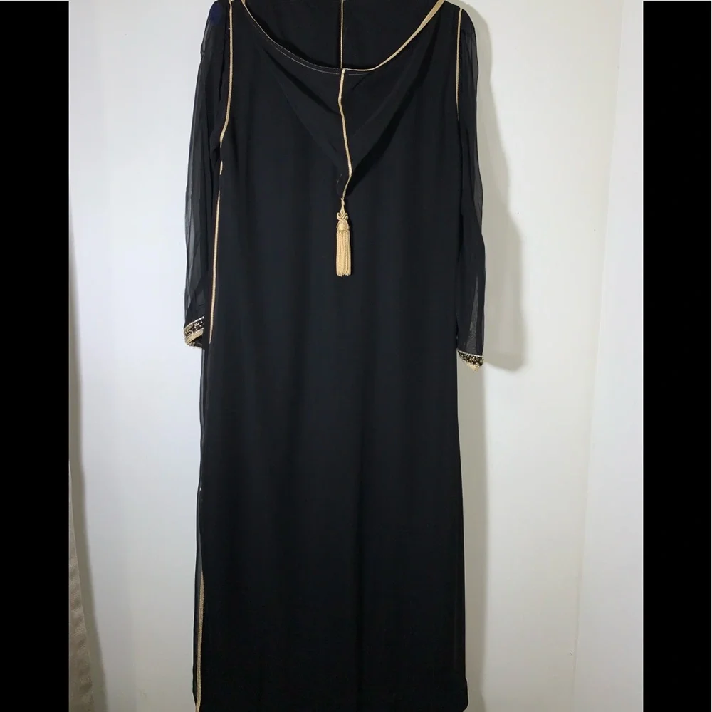 Black Moroccan kaftan - Picture 9 of 10
